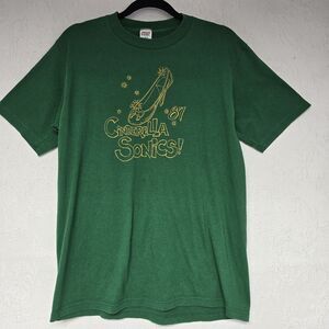 Jerzees 87 Green Cinderella Sonics Large Vintage Shirt Retro Flashback Classic